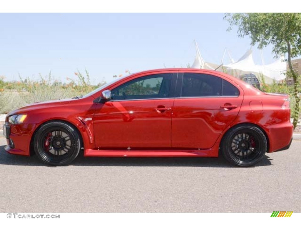 Rotor Glow Orange Metallic 2010 Mitsubishi Lancer Evolution MR Touring Exterior Photo #66093960