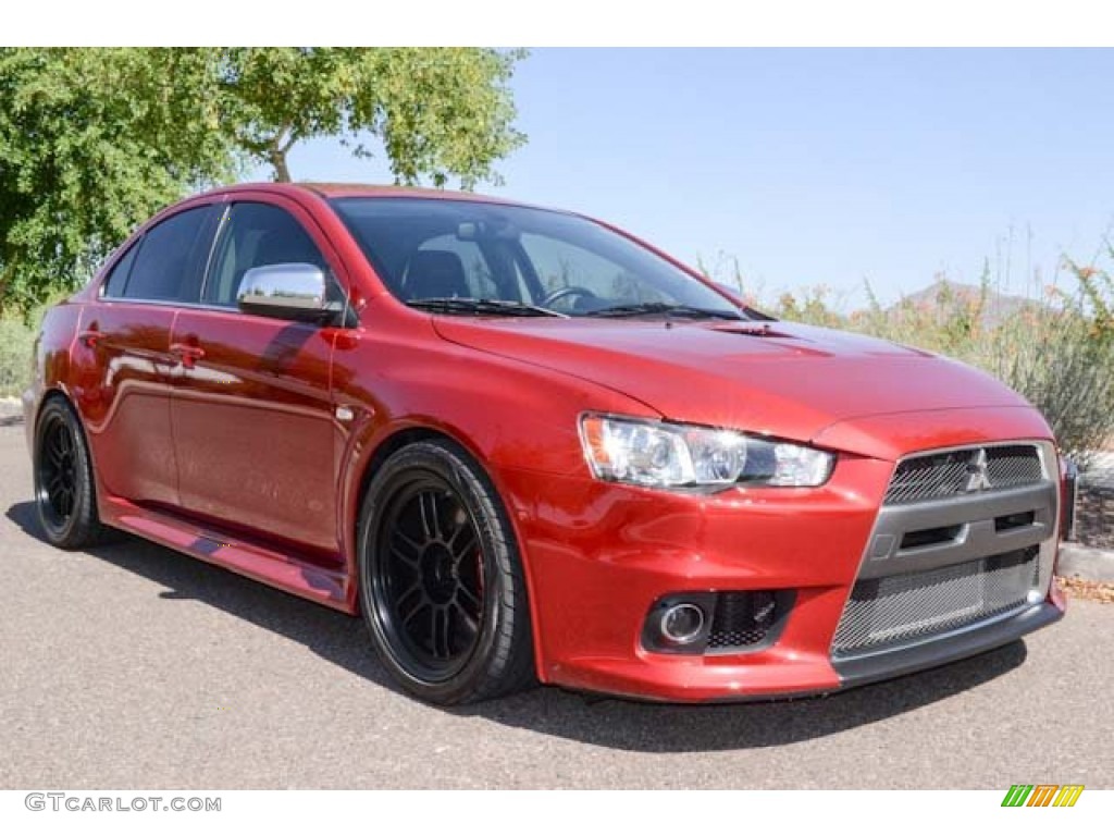 Rotor Glow Orange Metallic 2010 Mitsubishi Lancer Evolution MR Touring Exterior Photo #66093992