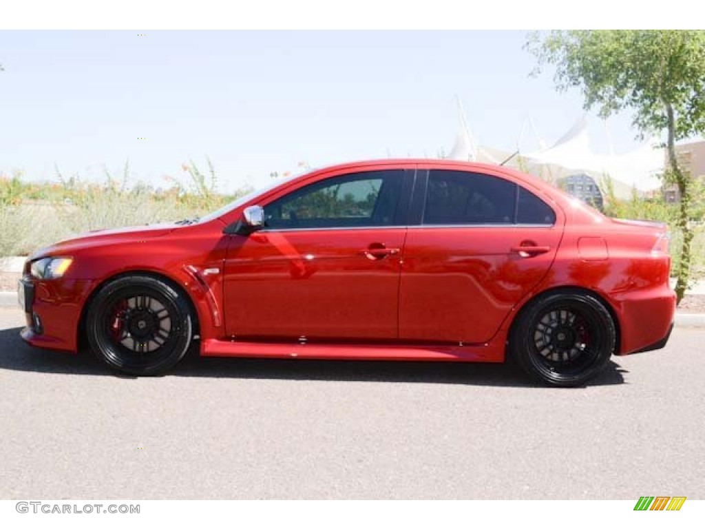 Rotor Glow Orange Metallic 2010 Mitsubishi Lancer Evolution MR Touring Exterior Photo #66094005