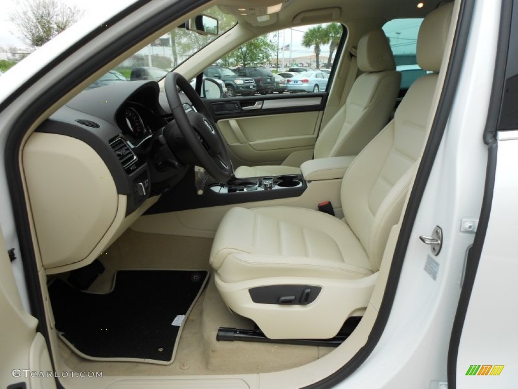 Cornsilk Beige Interior 2012 Volkswagen Touareg TDI Sport 4XMotion Photo #66094209