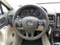 Cornsilk Beige 2012 Volkswagen Touareg TDI Sport 4XMotion Steering Wheel