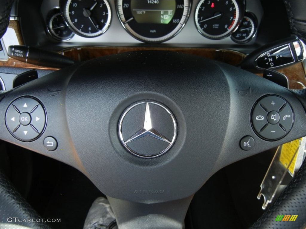 2011 Mercedes-Benz E 350 Sedan Ash/Black Steering Wheel Photo #66095412