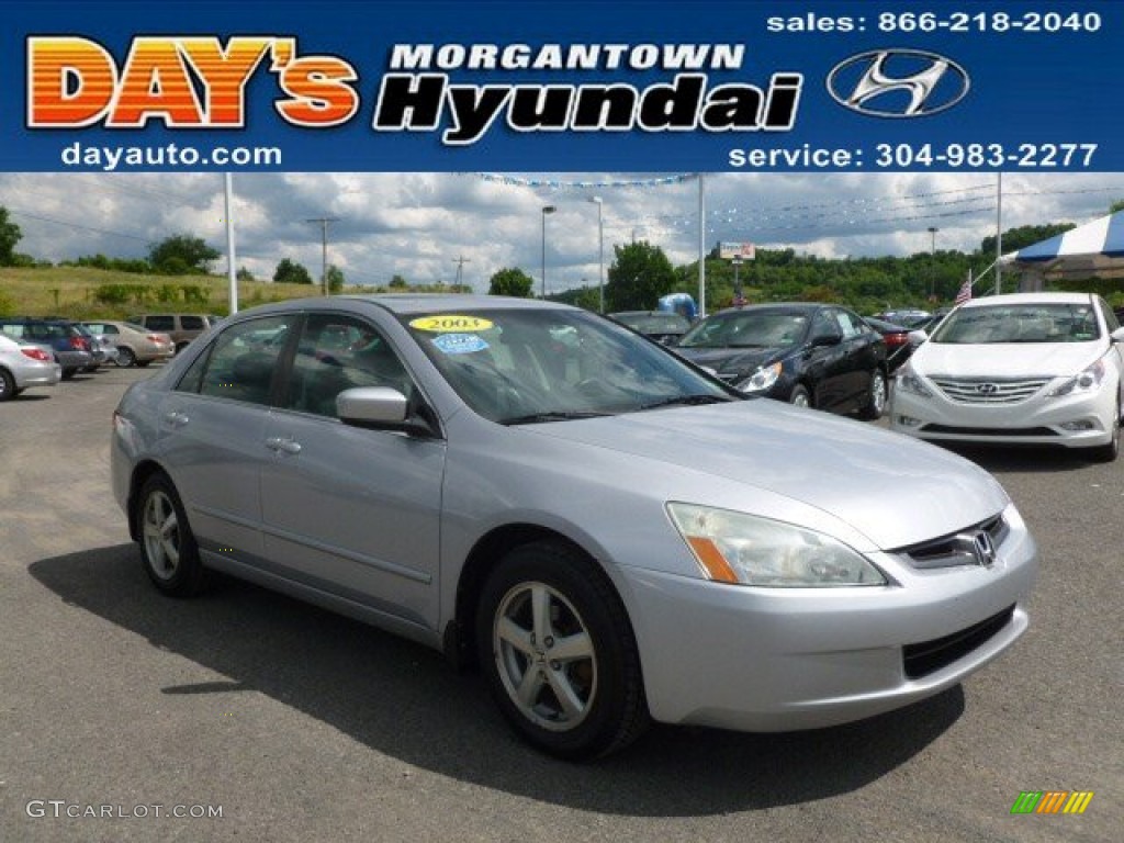 2003 Accord EX-L Sedan - Satin Silver Metallic / Black photo #1