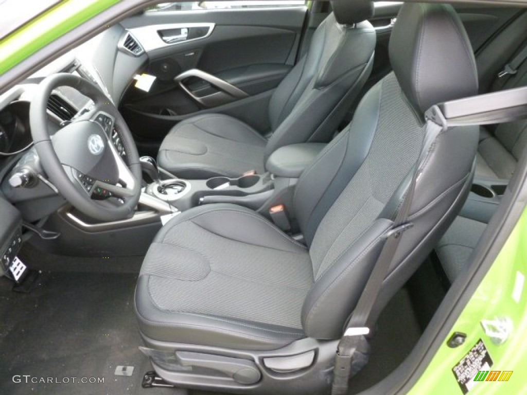 Black Interior 2012 Hyundai Veloster Standard Veloster Model Photo #66096210