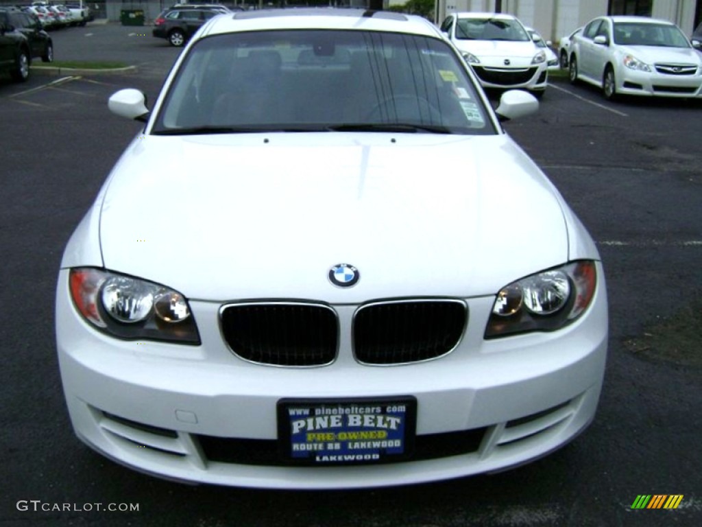 2008 1 Series 128i Coupe - Alpine White / Savanna Beige photo #2