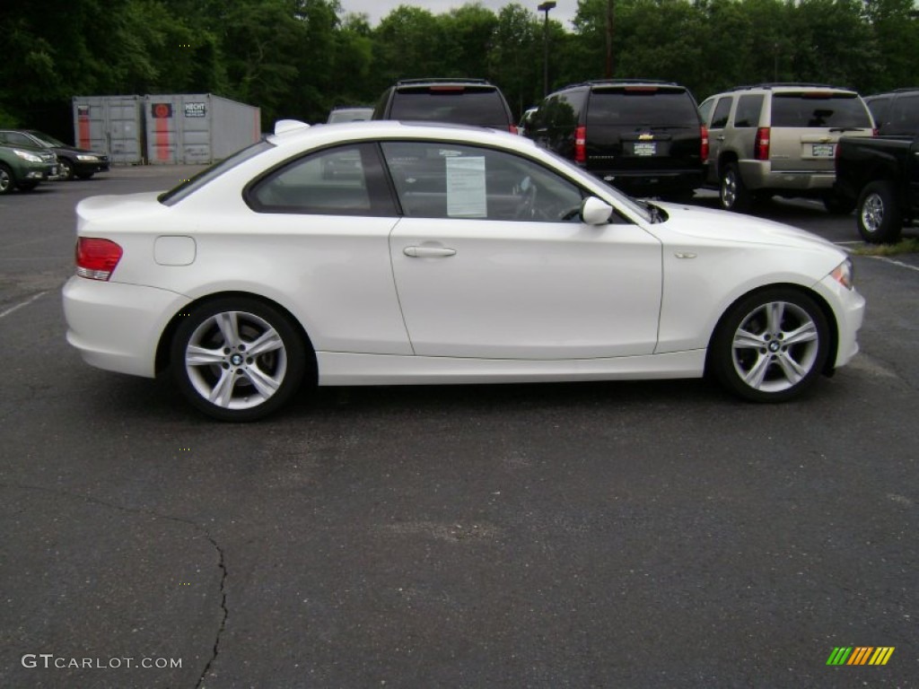 2008 1 Series 128i Coupe - Alpine White / Savanna Beige photo #4