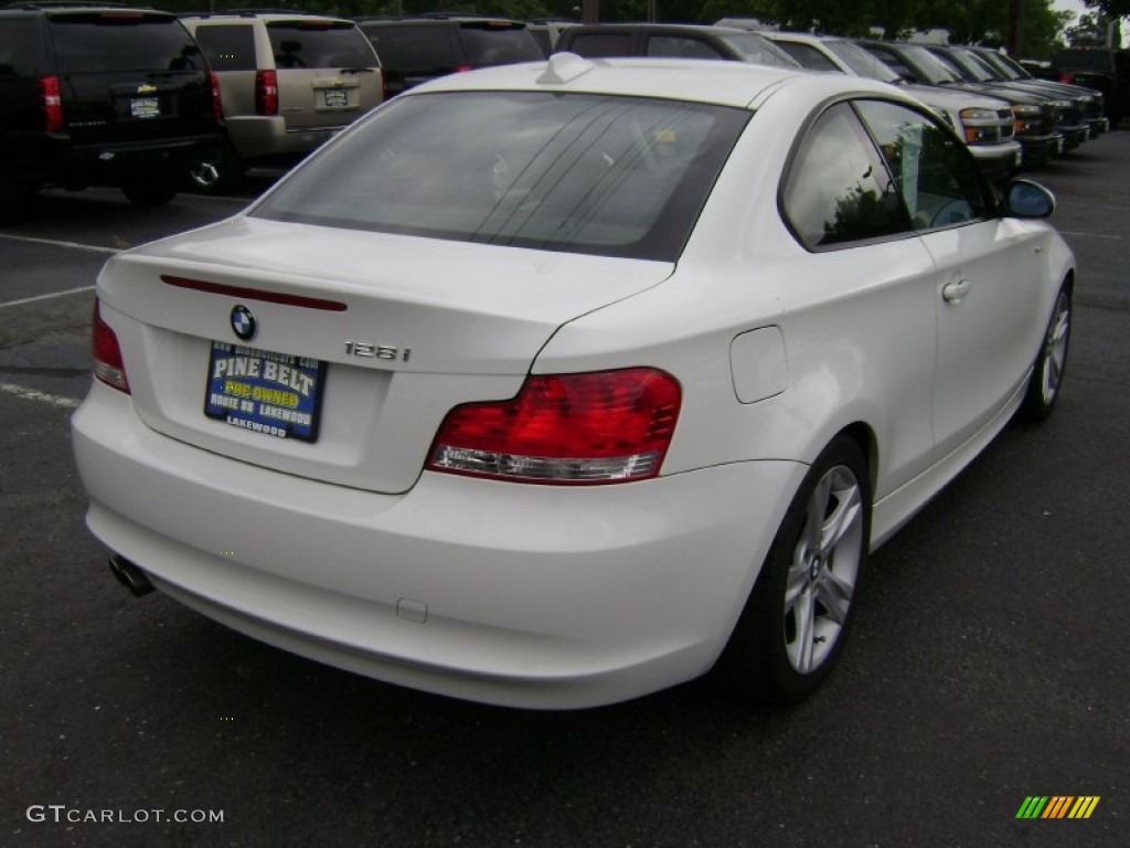 2008 1 Series 128i Coupe - Alpine White / Savanna Beige photo #5