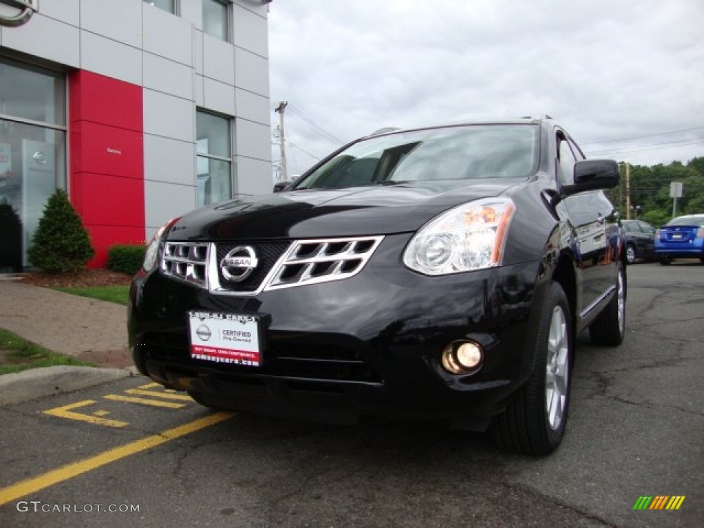 2012 Rogue SL AWD - Super Black / Black photo #2