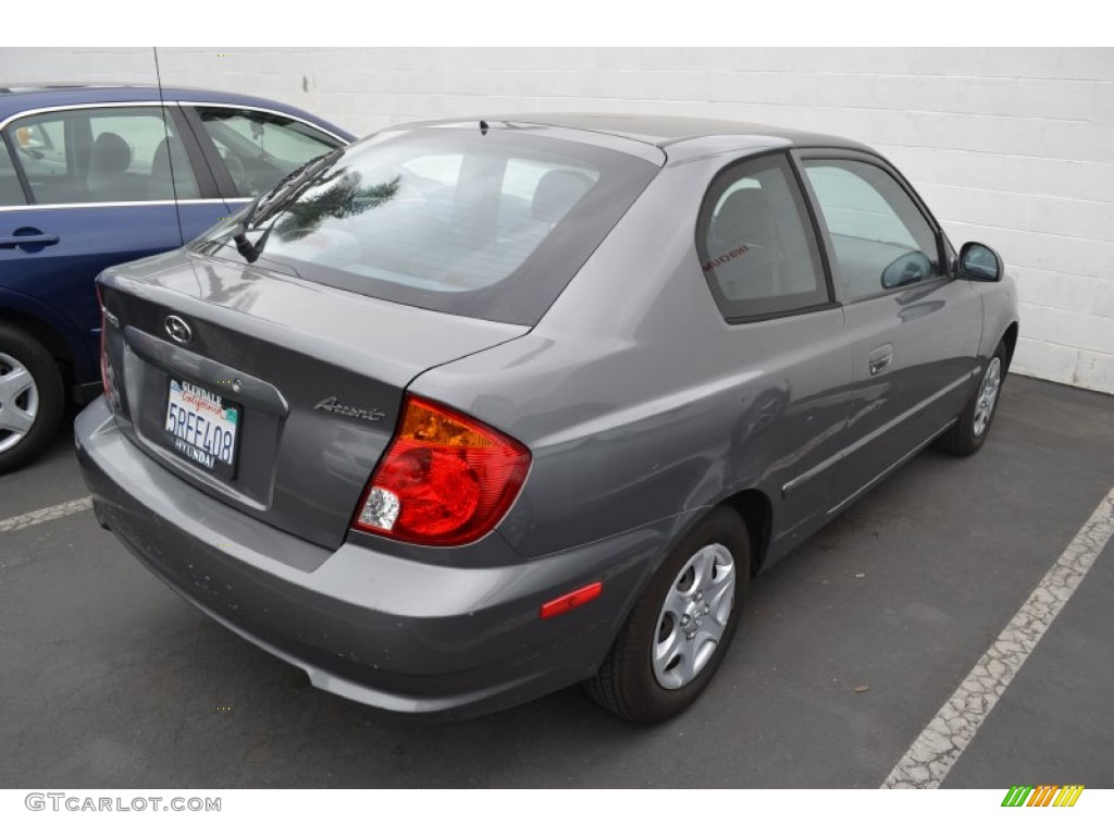 2005 Accent GLS Coupe - Stormy Gray / Gray photo #3