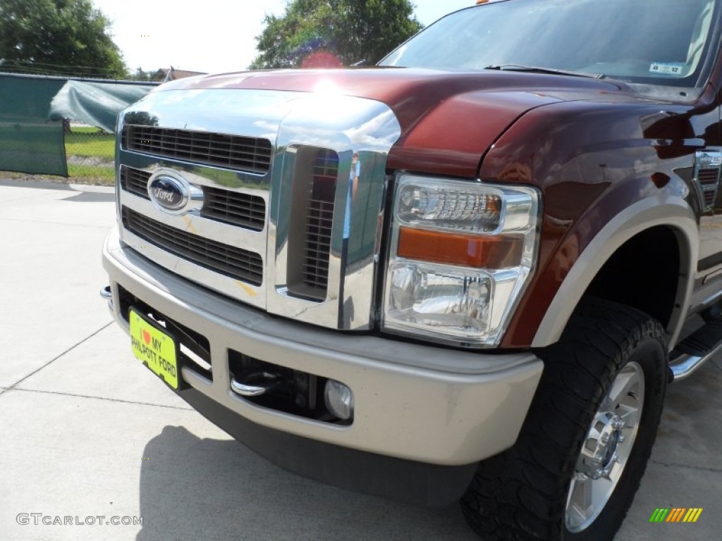 2008 F350 Super Duty King Ranch Crew Cab 4x4 - Dark Copper Metallic / Chaparral Brown photo #11