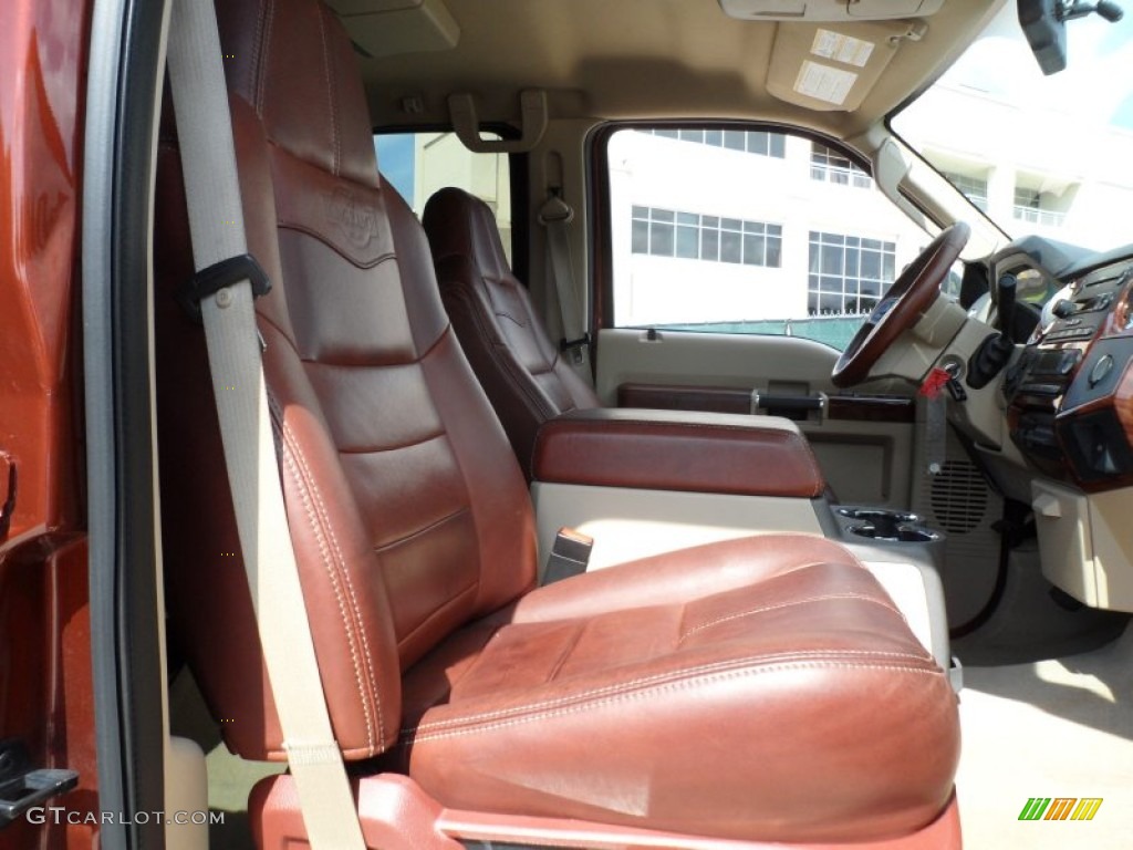 Chaparral Brown Interior 2008 Ford F350 Super Duty King Ranch Crew Cab 4x4 Photo #66101427