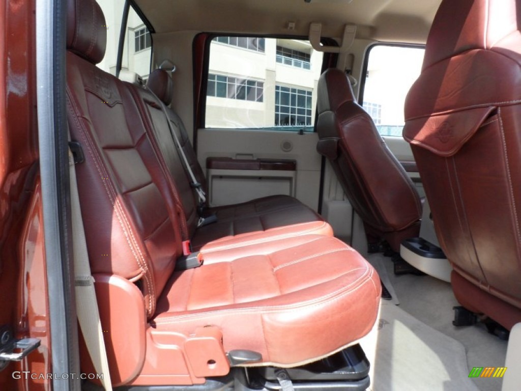2008 Ford F350 Super Duty King Ranch Crew Cab 4x4 Rear Seat Photo #66101445