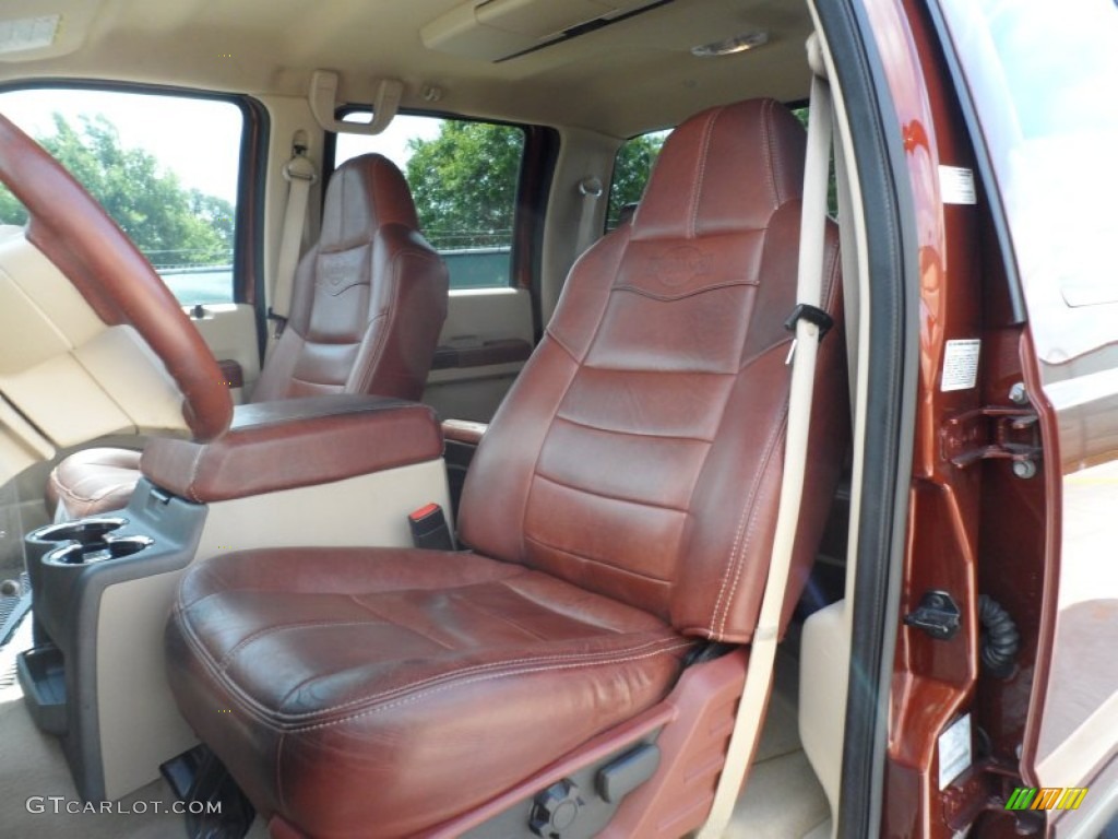 2008 Ford F350 Super Duty King Ranch Crew Cab 4x4 Front Seat Photo #66101508