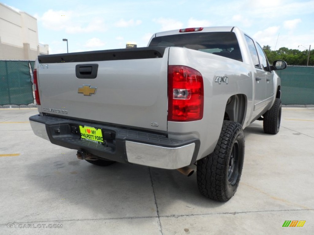 2008 Silverado 1500 LS Crew Cab 4x4 - Silver Birch Metallic / Dark Titanium photo #3