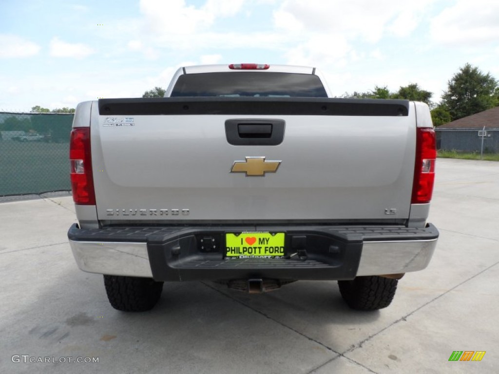 2008 Silverado 1500 LS Crew Cab 4x4 - Silver Birch Metallic / Dark Titanium photo #4