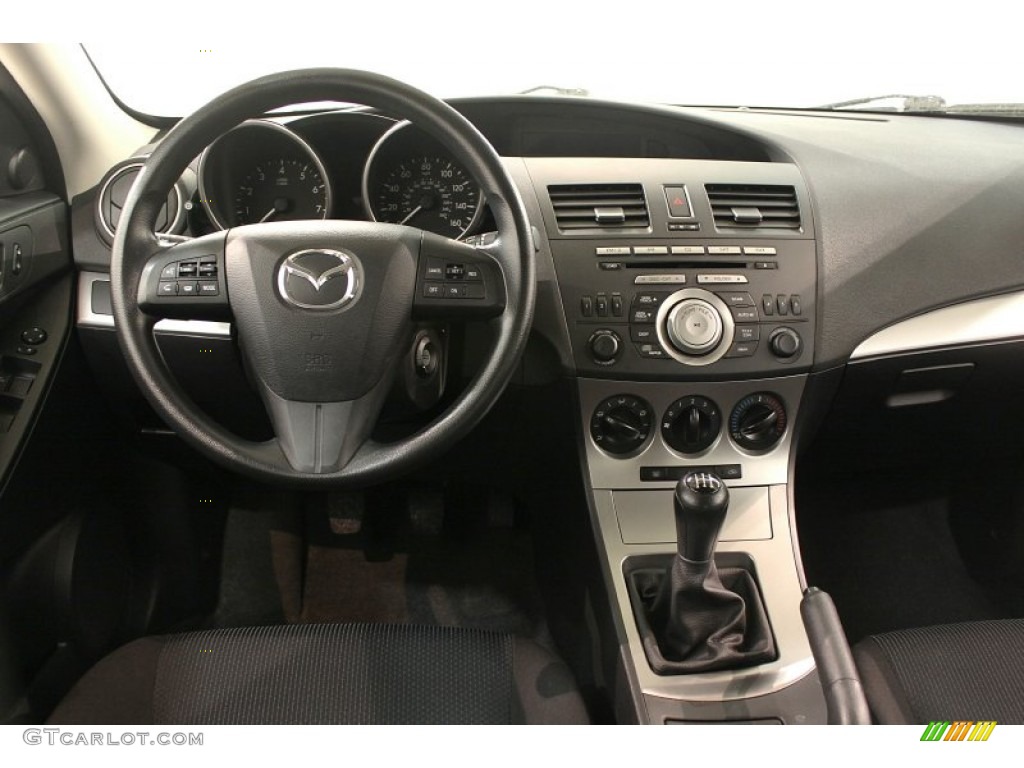 2010 Mazda MAZDA3 i Sport 4 Door Black Dashboard Photo #66102234