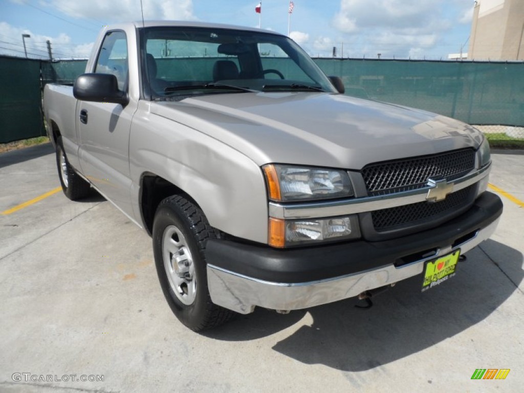 2004 Silverado 1500 Regular Cab - Silver Birch Metallic / Dark Charcoal photo #1