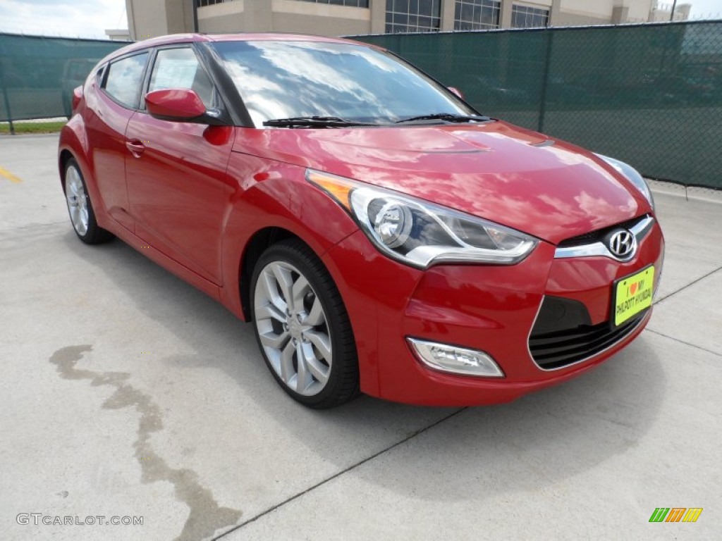 2012 Veloster  - Boston Red / Black/Red photo #1
