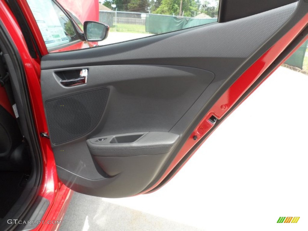 2012 Hyundai Veloster Standard Veloster Model Black/Red Door Panel Photo #66104334