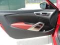 Black/Red 2012 Hyundai Veloster Standard Veloster Model Door Panel