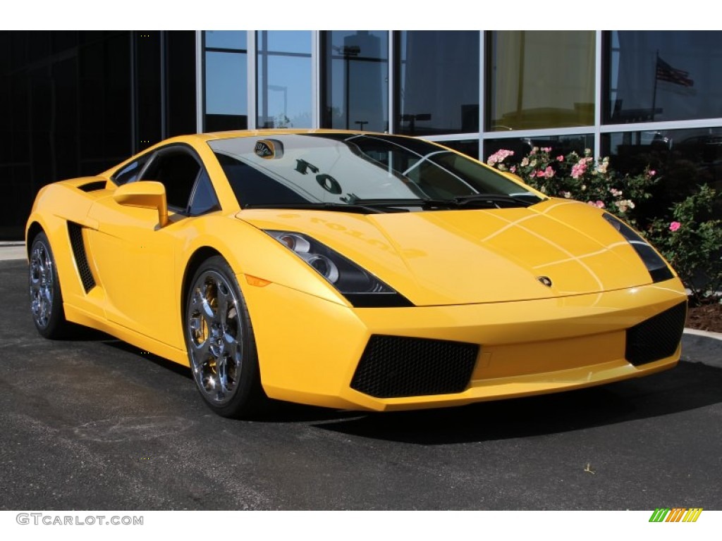 2004 Gallardo Coupe - Giallo Midas (Yellow) / Nero Perseus photo #7