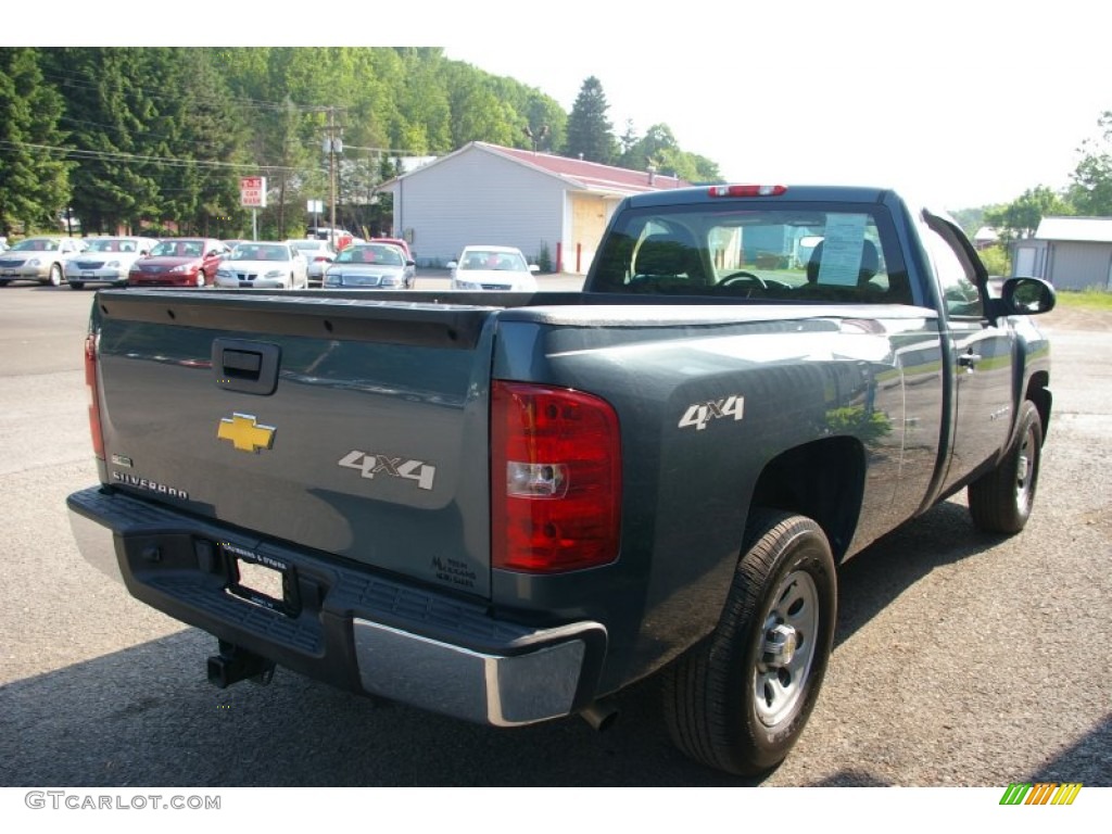 2011 Silverado 1500 Regular Cab 4x4 - Blue Granite Metallic / Dark Titanium photo #12