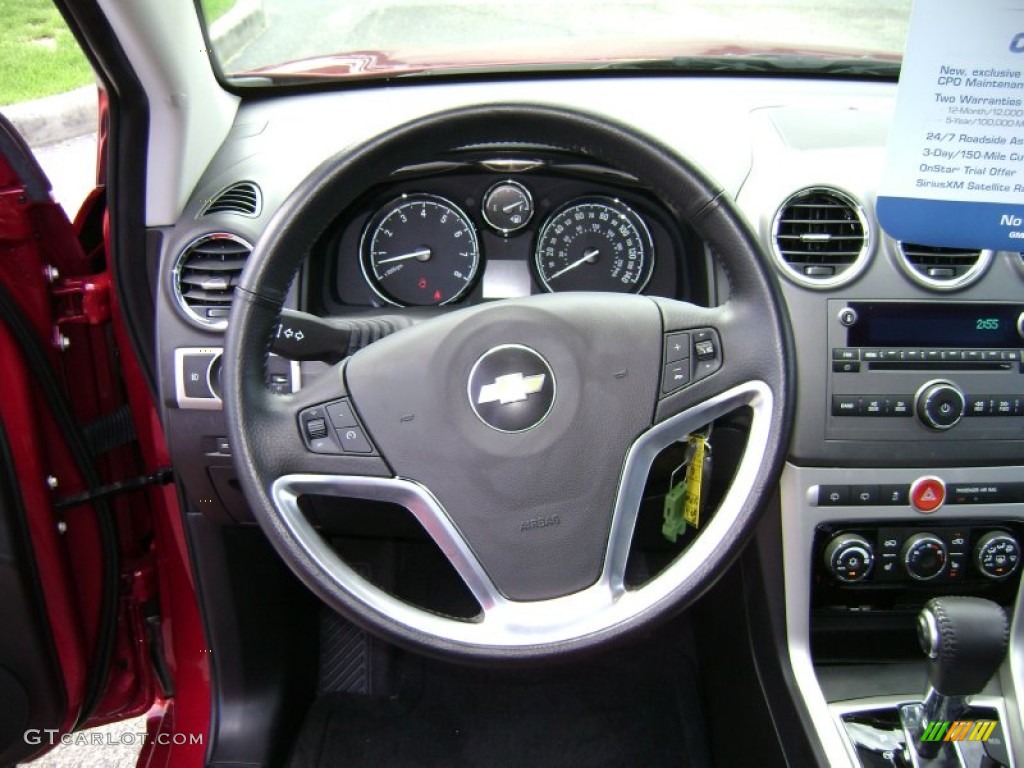 2012 Chevrolet Captiva Sport LT Black Steering Wheel Photo #66107472