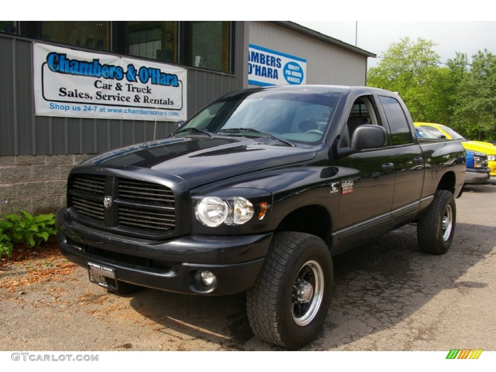 2007 Ram 2500 Big Horn Edition Quad Cab 4x4 - Brilliant Black / Medium Slate Gray photo #1