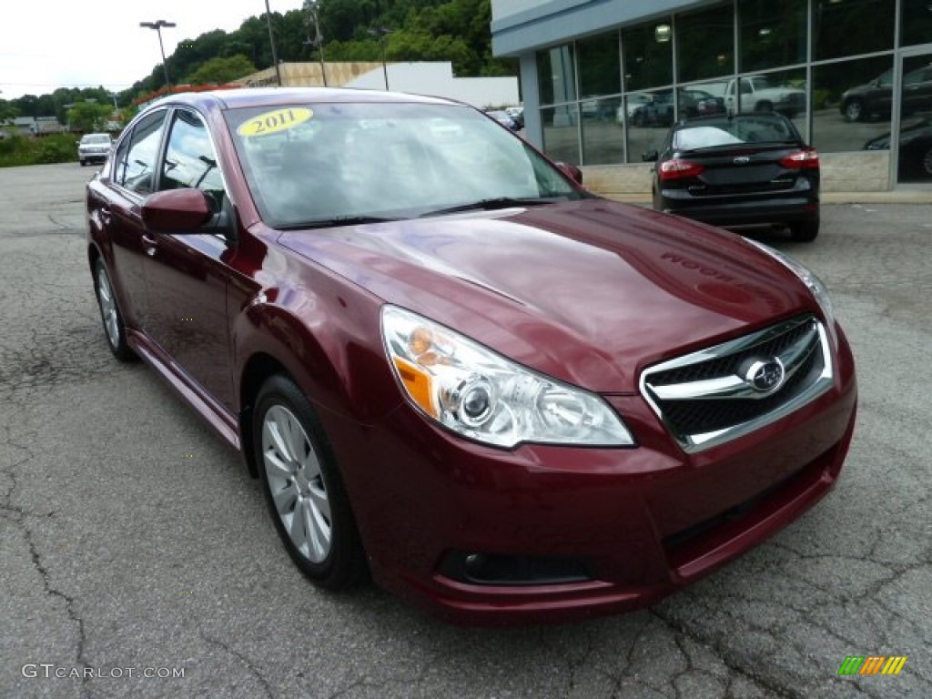 2011 Legacy 3.6R Limited - Ruby Red Pearl / Off-Black photo #8