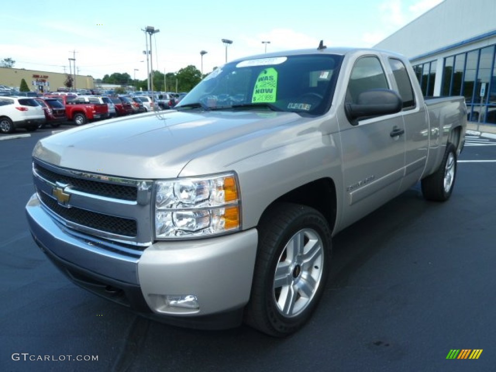 2008 Silverado 1500 LT Extended Cab 4x4 - Silver Birch Metallic / Ebony photo #7