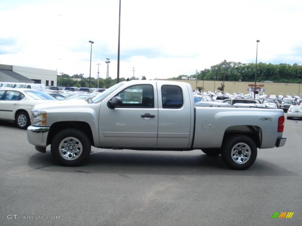 2012 Silverado 1500 LS Extended Cab 4x4 - Silver Ice Metallic / Dark Titanium photo #5