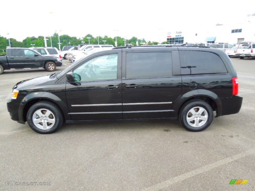 Brilliant Black Crystal Pearl 2010 Dodge Grand Caravan SXT Exterior Photo #66116121