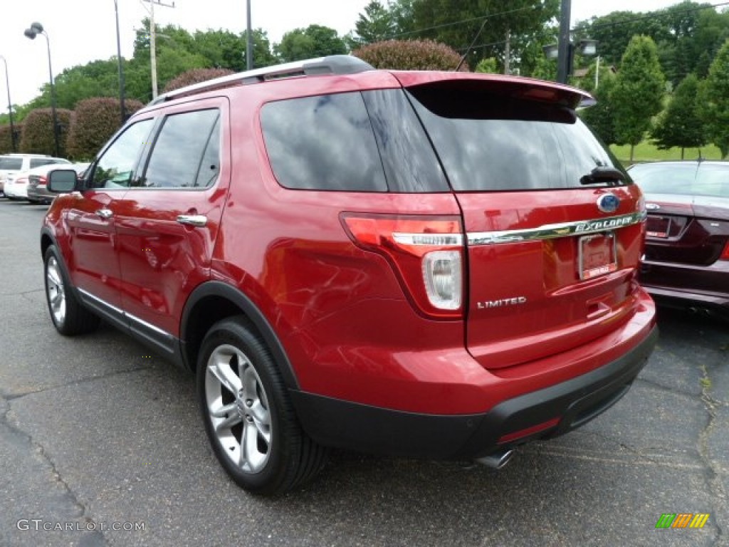 2011 Explorer Limited 4WD - Red Candy Metallic / Charcoal Black photo #2