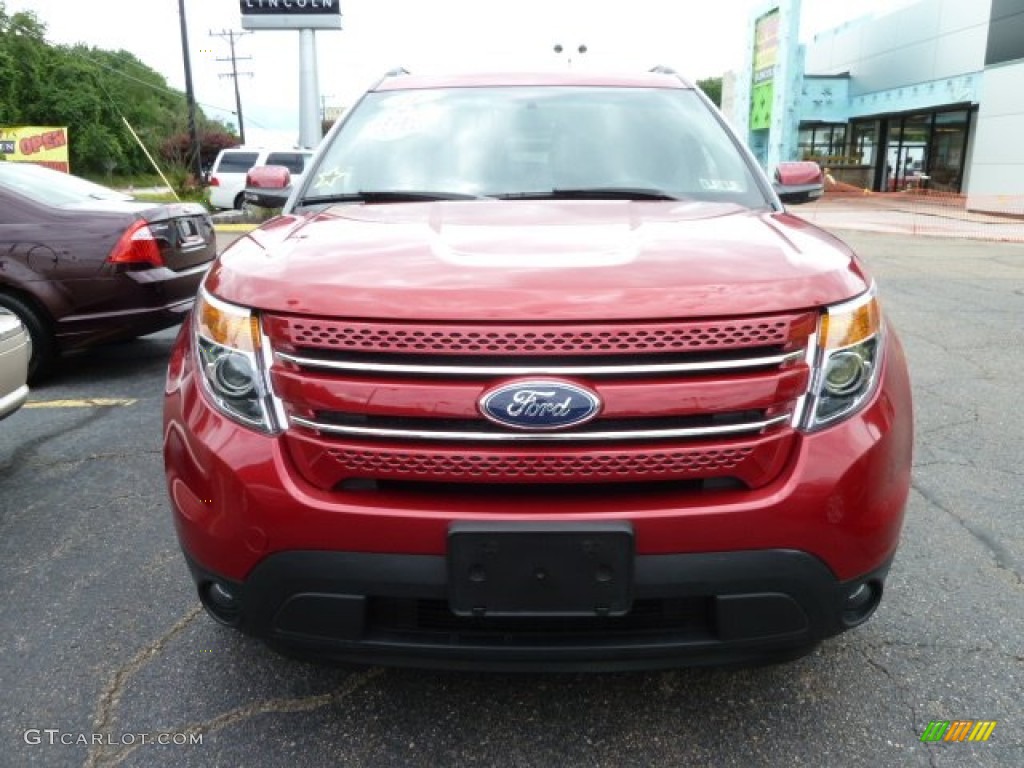 2011 Explorer Limited 4WD - Red Candy Metallic / Charcoal Black photo #6