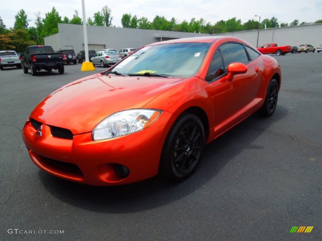 2008 Eclipse GS Coupe - Sunset Orange Pearlescent / Dark Charcoal photo #2