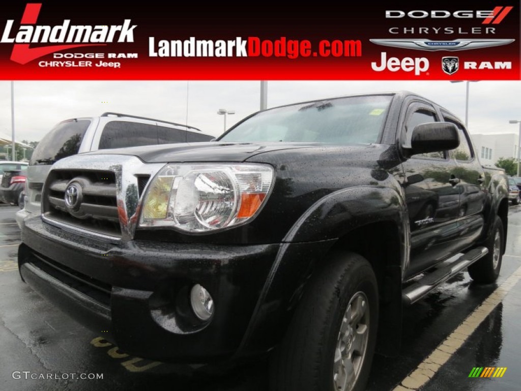 2010 Tacoma V6 PreRunner Double Cab - Black Sand Pearl / Graphite photo #1