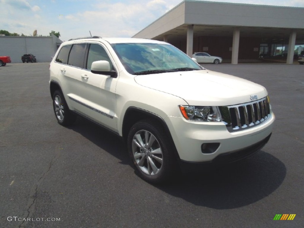 2012 Grand Cherokee Laredo - Stone White / Dark Graystone/Medium Graystone photo #1