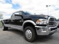 2012 Black Dodge Ram 3500 HD Laramie Crew Cab 4x4 Dually  photo #4
