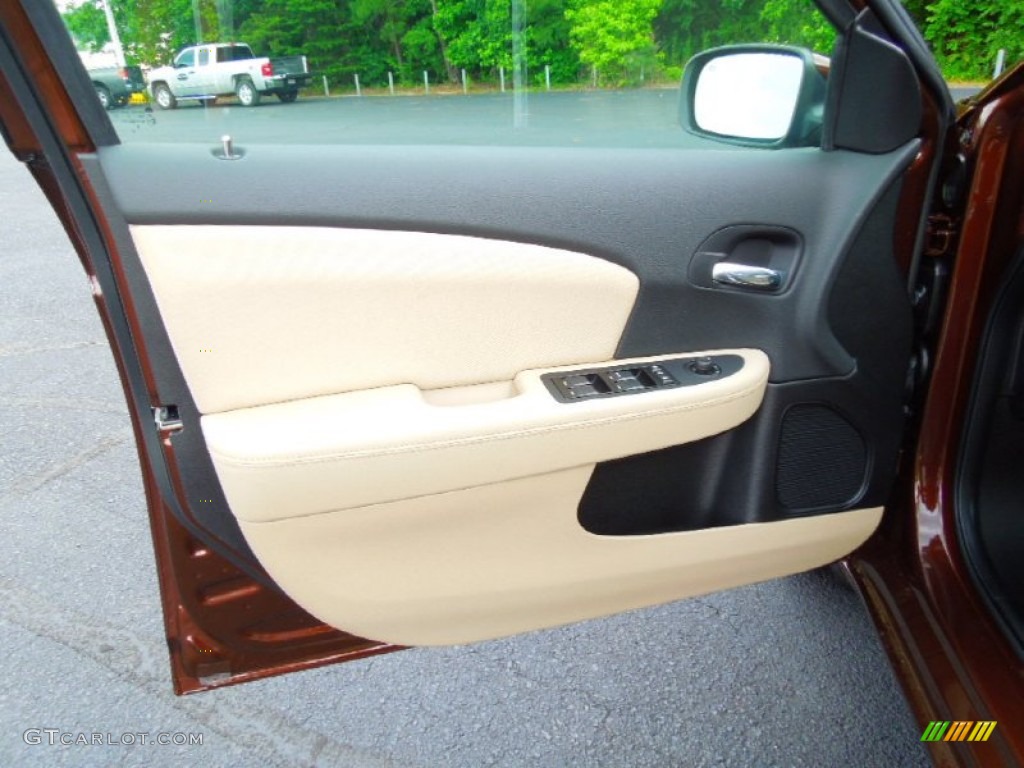 2012 Chrysler 200 Touring Sedan Black/Light Frost Door Panel Photo #66118809