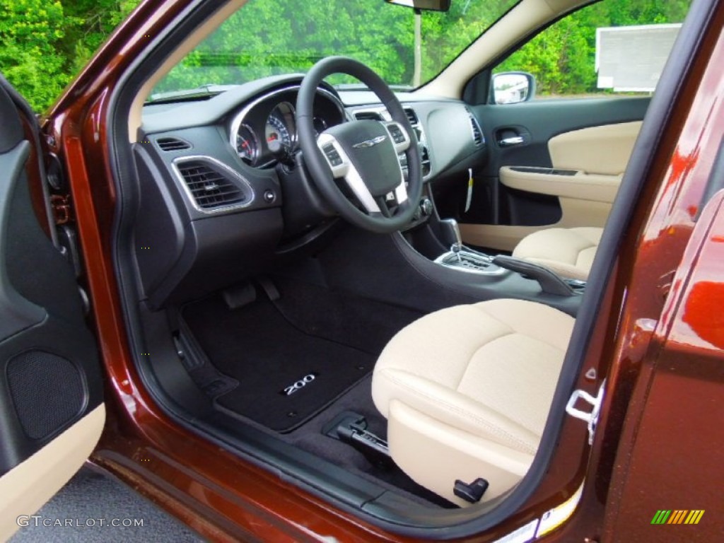 Black/Light Frost Interior 2012 Chrysler 200 Touring Sedan Photo #66118917