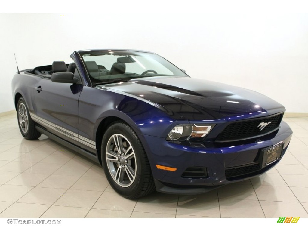 2012 Mustang V6 Premium Convertible - Kona Blue Metallic / Charcoal Black photo #1