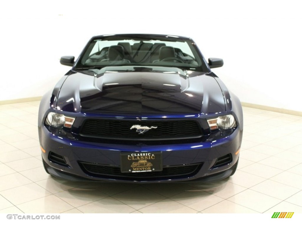 2012 Mustang V6 Premium Convertible - Kona Blue Metallic / Charcoal Black photo #3