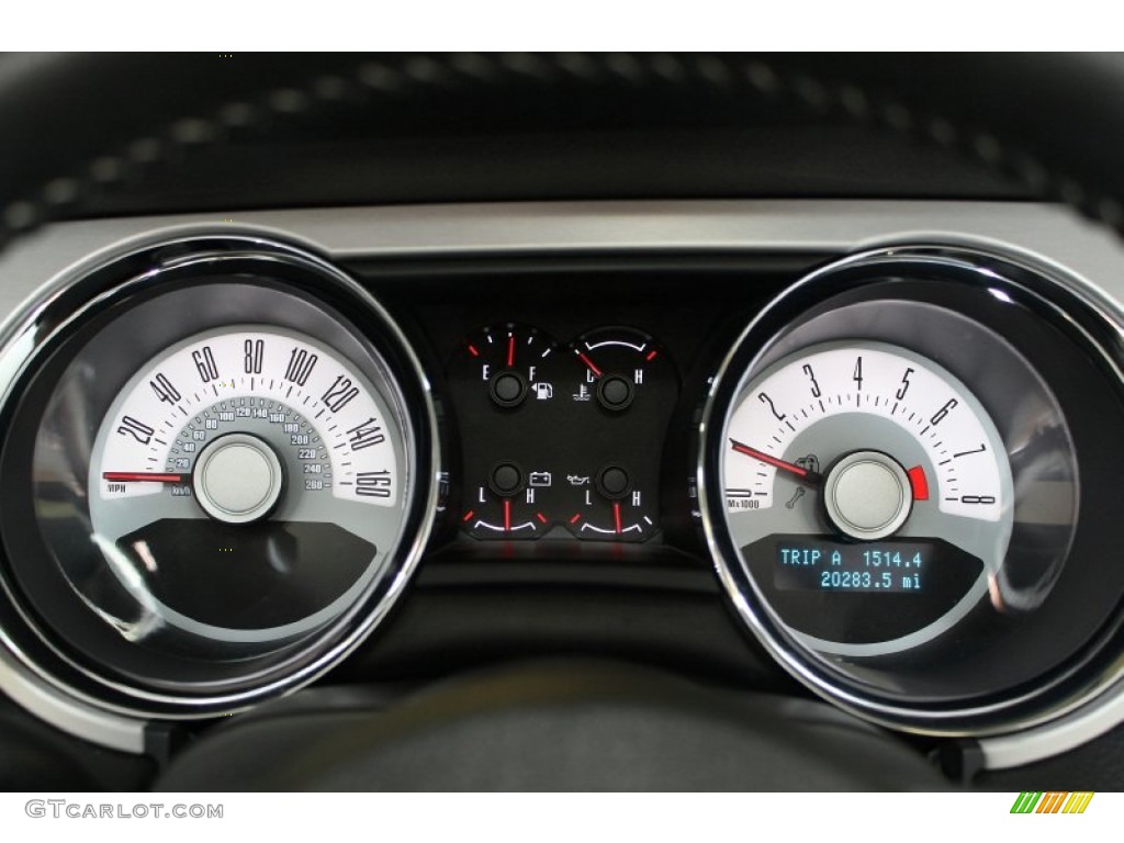 2012 Ford Mustang V6 Premium Convertible Gauges Photo #66123647
