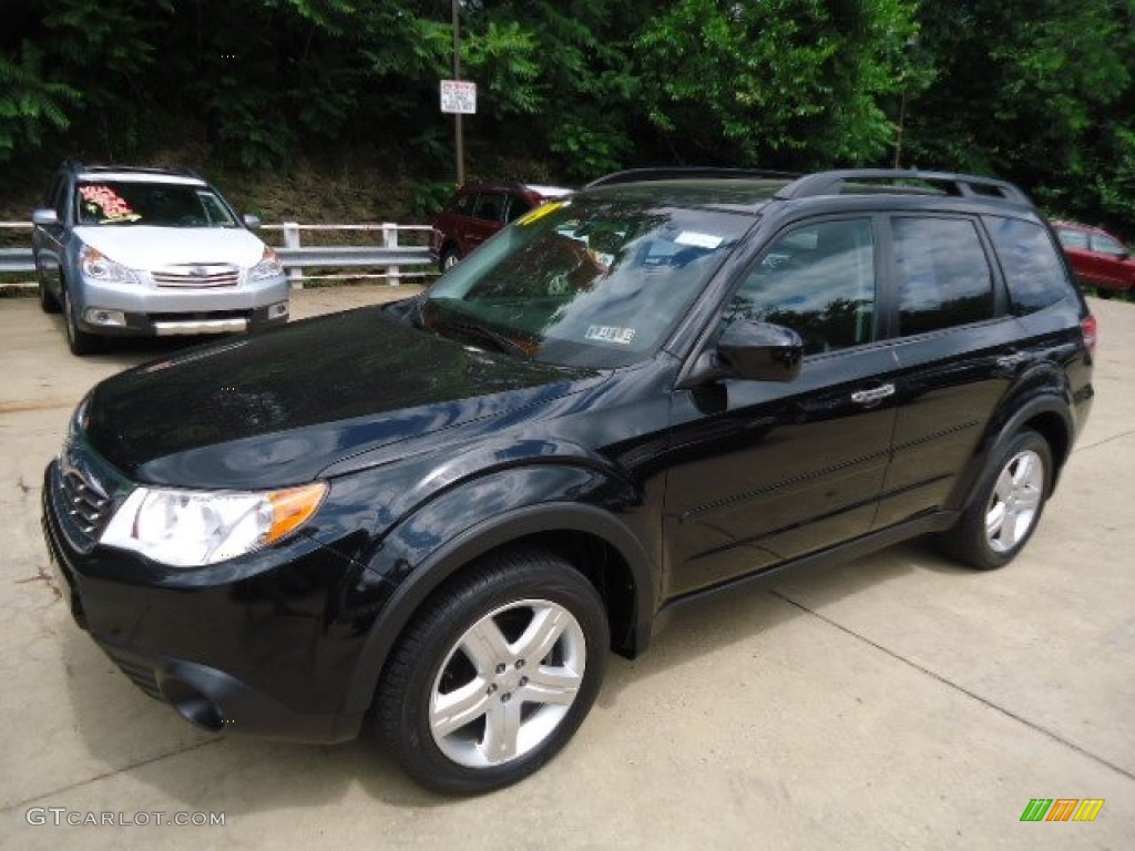 2009 Forester 2.5 X L.L.Bean Edition - Obsidian Black Pearl / Black photo #6