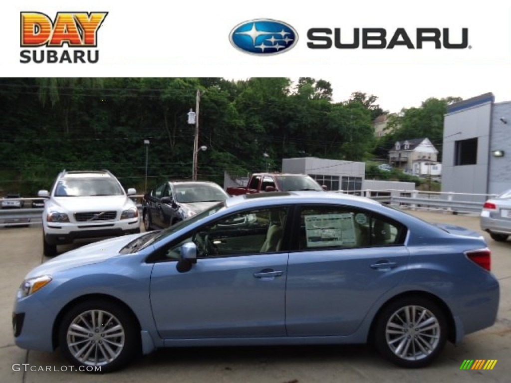 2012 Impreza 2.0i Premium 4 Door - Sky Blue Metallic / Ivory photo #1