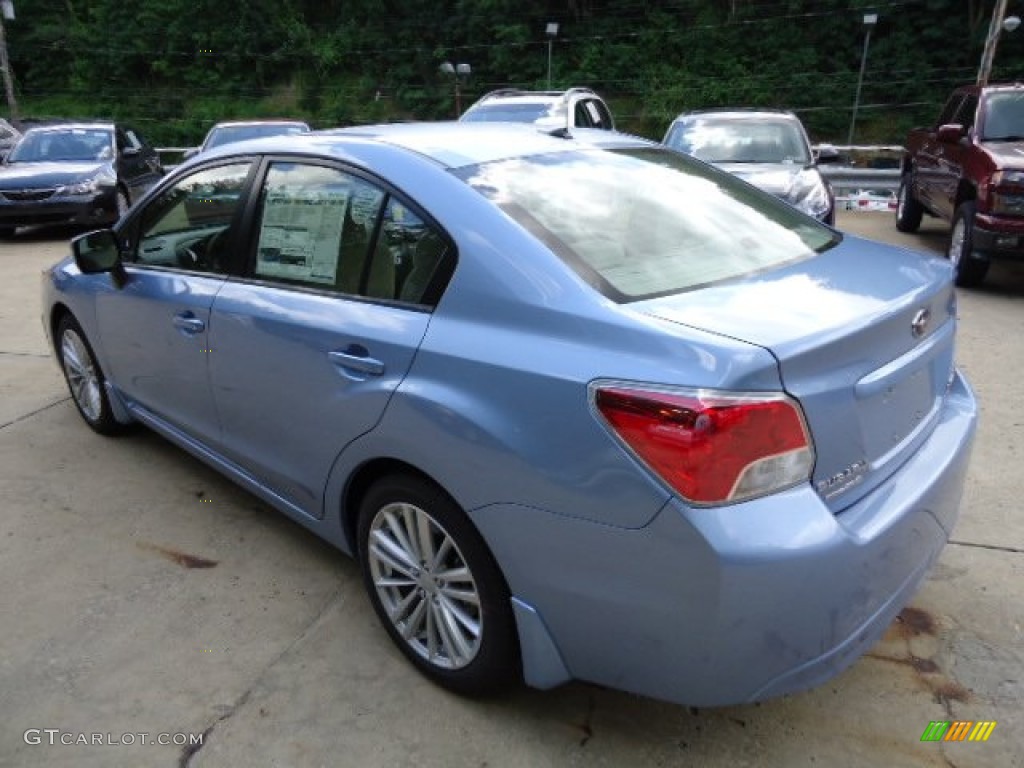 2012 Impreza 2.0i Premium 4 Door - Sky Blue Metallic / Ivory photo #2