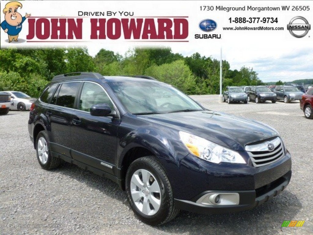 2012 Outback 2.5i Premium - Deep Indigo Pearl / Warm Ivory photo #1