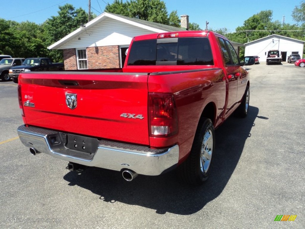 2011 Ram 1500 Big Horn Quad Cab 4x4 - Flame Red / Dark Slate Gray/Medium Graystone photo #3