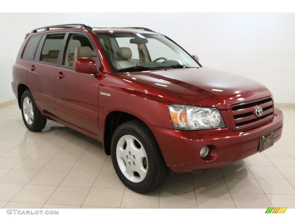 Sundown Red Pearl 2004 Toyota Highlander Limited V6 4WD Exterior Photo #66130541