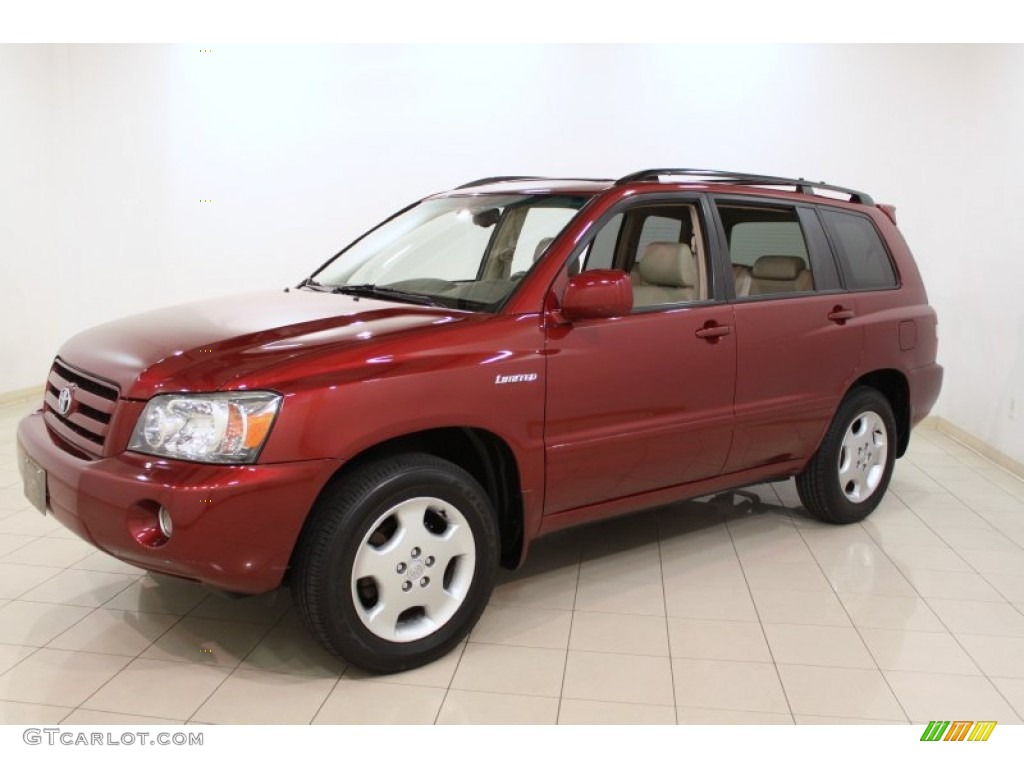 Sundown Red Pearl 2004 Toyota Highlander Limited V6 4WD Exterior Photo #66130556